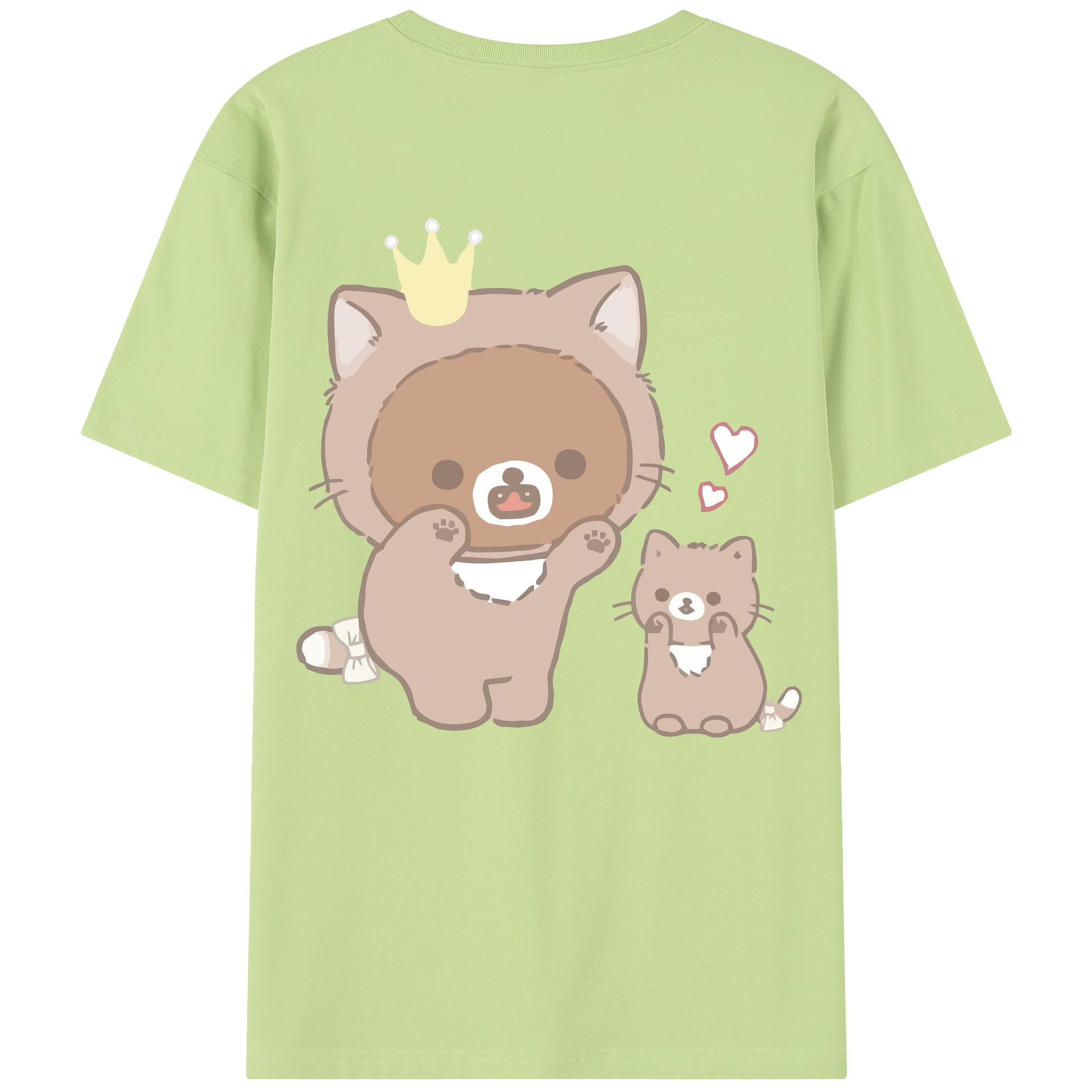 （画像用） リラックマ リラックマ キイロイトリ Rilakkuma Korilakkuma Kiiroitori 綿100％半袖Tシャツ（背面プリント）